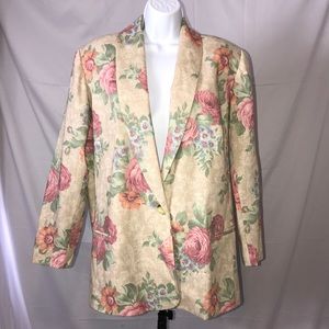 Worthington women floral summer blazer